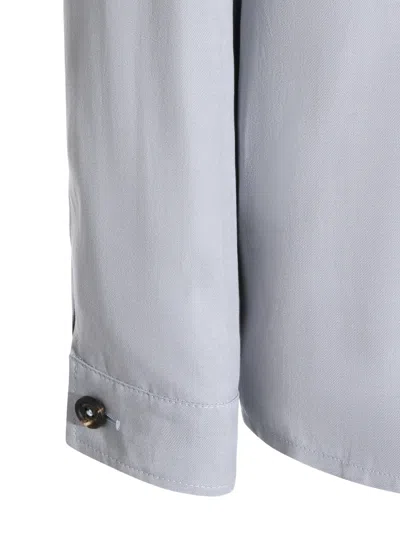 Eleventy Long Sleeved Button-fastened Jacket In Gray