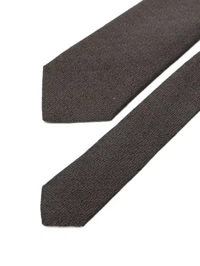 Canali Textured Tie In Black