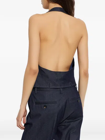 Dsquared2 Pocket Cotton Jacket In Blue