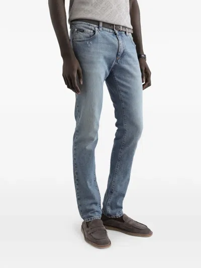 Dolce & Gabbana Multi-pocket Jeans In Blue