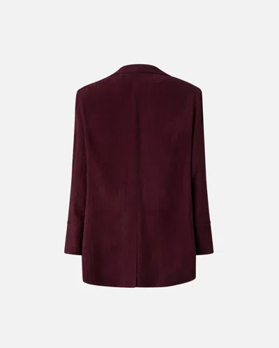 Pinko Double-breasted Patterned Jacket In Burgundy