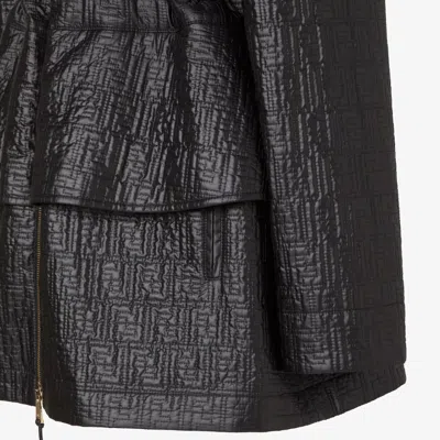 Fendi Black Technical Fabric Ff Quilted Parka In Black