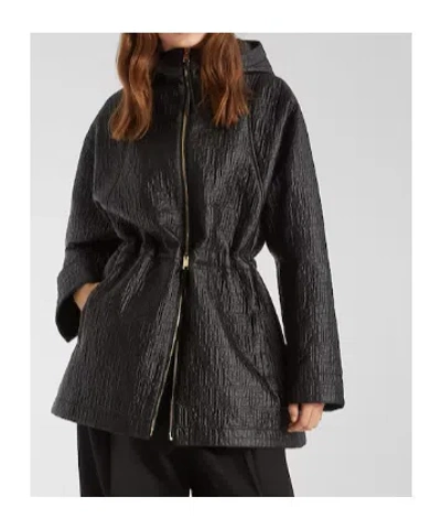 Fendi Black Technical Fabric Ff Quilted Parka In Black