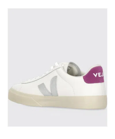 Veja Sneakers Campo Chromefree White Silver Ultraviolet In Multi