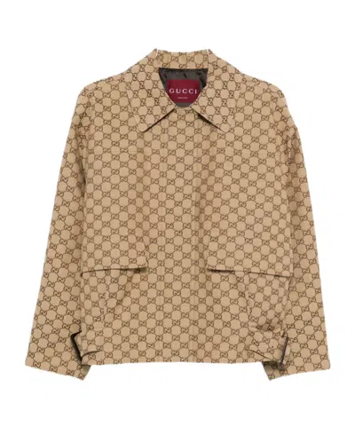 Gucci Jackets Adjustable Hem Buttoned Cuffs Front Pockets In Neutral