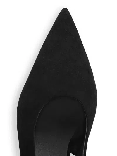 Alaïa Cube Wedge Slingbacks In Suede In Black