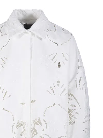 Giuseppe Di Morabito Broderie Anglaise Oversize Shirt In White