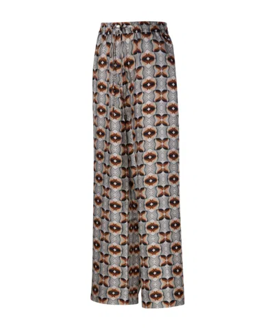 Pierre-louis Mascia Aloe Patterned Drawstring Trousers In Multi