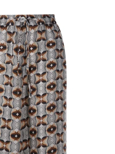 Pierre-louis Mascia Aloe Patterned Drawstring Trousers In Multi