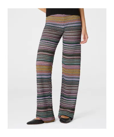 Missoni Light Yellow Viscose Polyamide Elastan Pants In Multi