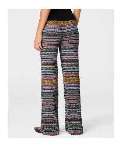 Missoni Light Yellow Viscose Polyamide Elastan Pants In Multi