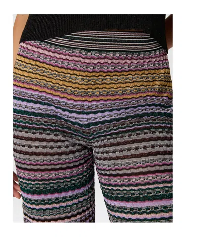Missoni Light Yellow Viscose Polyamide Elastan Pants In Multi