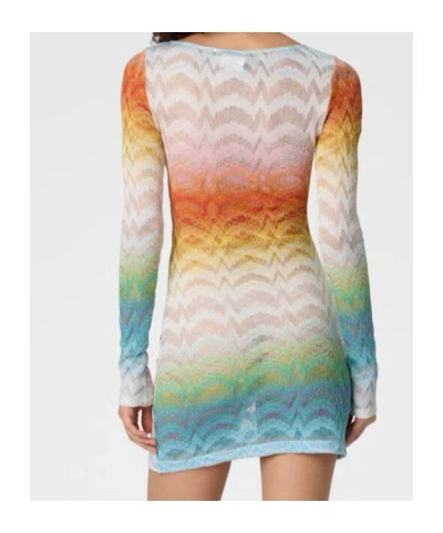 Missoni Womens Multicolor Gradient Raschel-knit Mini Dress