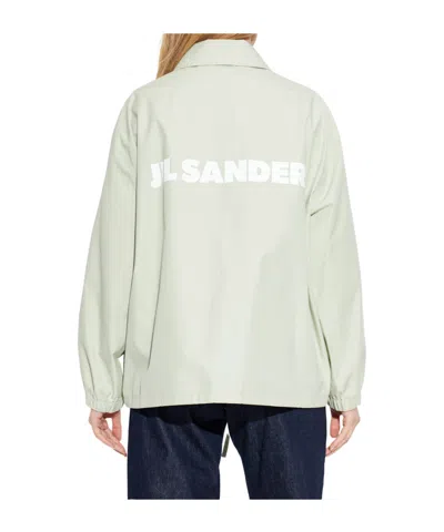 Jil Sander Button-up Cotton Jacket In Green