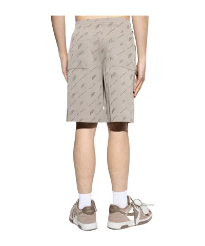 Off-white Logo-print Shorts In Brown