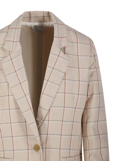 Forte Forte Checked Blazer In Neutral
