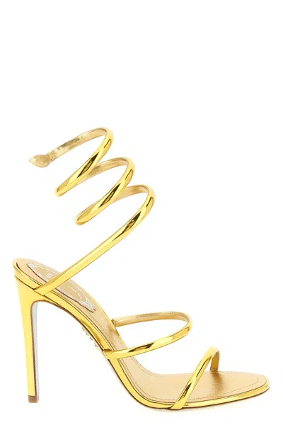 René Caovilla Heeled Sandals Rene Caovilla Woman Color Gold In Grey