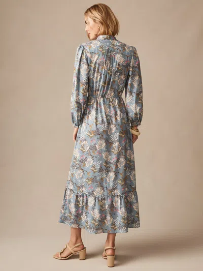 J.mclaughlin Women's Amrita Dress In Zebra Story Denim In Blue