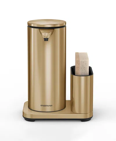 Simplehuman 14 Oz. Liquid Sensor Pump With Caddy In Gold