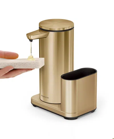 Simplehuman 14 Oz. Liquid Sensor Pump With Caddy In Gold