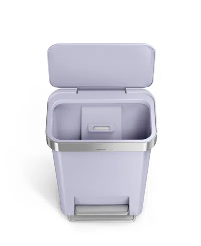 Simplehuman 45-liters Hybrid Rectangular Step Can In Blue