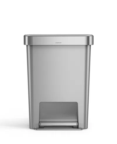 Simplehuman 45-liters Hybrid Rectangular Step Can In Gray