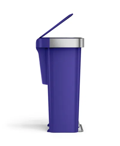 Simplehuman 45-liters Hybrid Rectangular Step Can In Blue