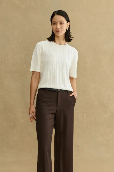 A Days March Hattie Structured T-shirt In White