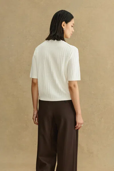 A Days March Hattie Structured T-shirt In White