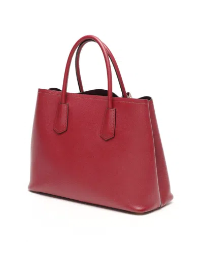 Prada Medium Double Saffiano Bag In Red