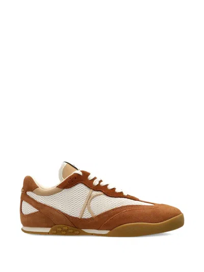 Kate Spade Drift Panelled Lace-up Sneakers In Brown