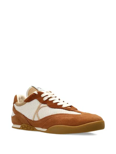 Kate Spade Drift Panelled Lace-up Sneakers In Brown