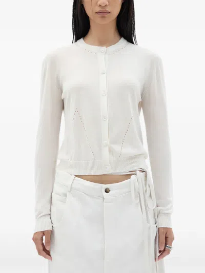 Ann Demeulemeester Bjel Button-up Cardigan In White