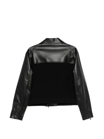 Iceberg Zip-up Biker Jacket In Black