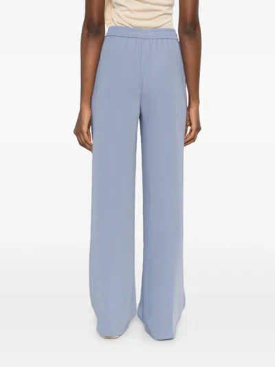 Herno Drawstring Palazzo Pants In Blue