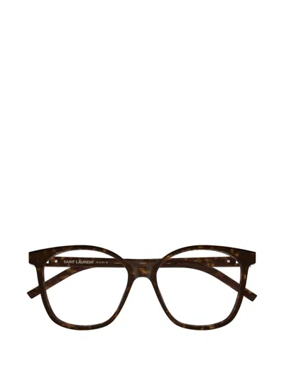 Saint Laurent Geometric-frame Glasses In Multi