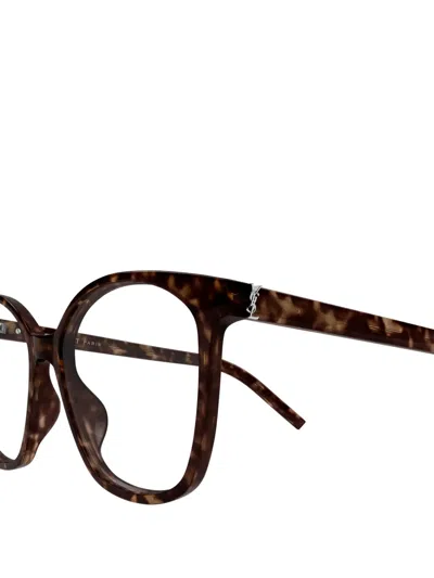 Saint Laurent Geometric-frame Glasses In Multi