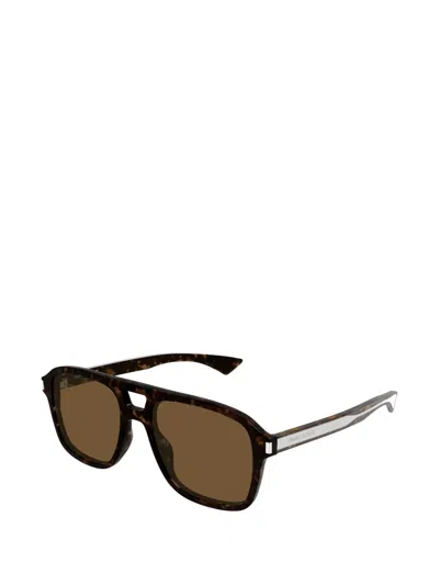 Saint Laurent Pilot-frame Sunglasses In Multi