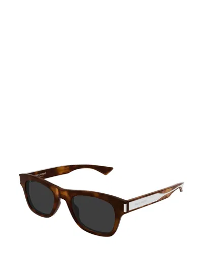 Saint Laurent Rectangle-frame Sunglasses In Multi