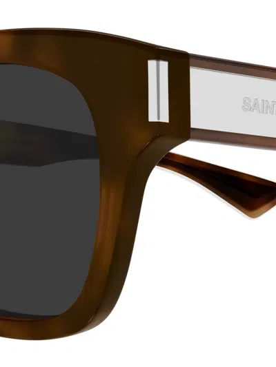 Saint Laurent Rectangle-frame Sunglasses In Multi
