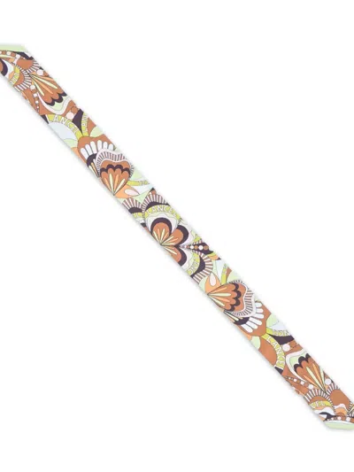 Lancel Printed Headband In Orange