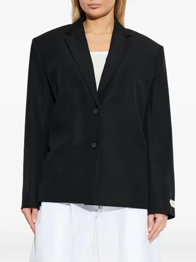 Jacquemus Single-breasted Wool Blazer In Black