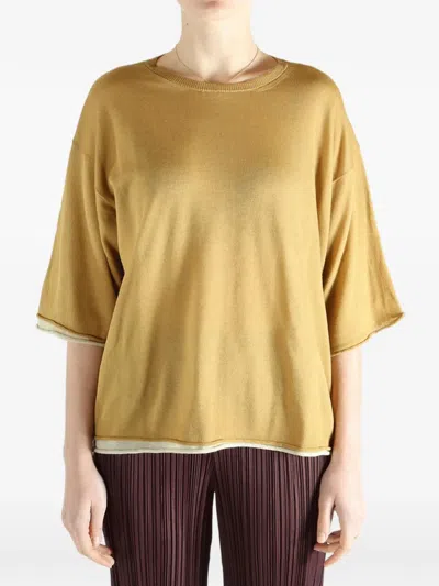 Casey Casey Rolled-edge Top In Brown