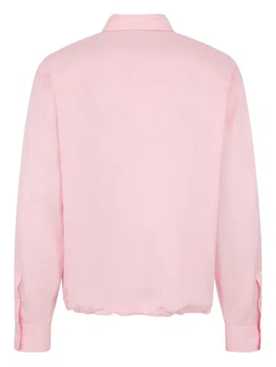 Dsquared2 Embroidered Drawstring Shirt In Pink