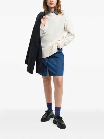 Gant Ribbed Sweater In Neutral