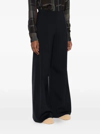Max Mara Studio Satin-lined Trousers In Black