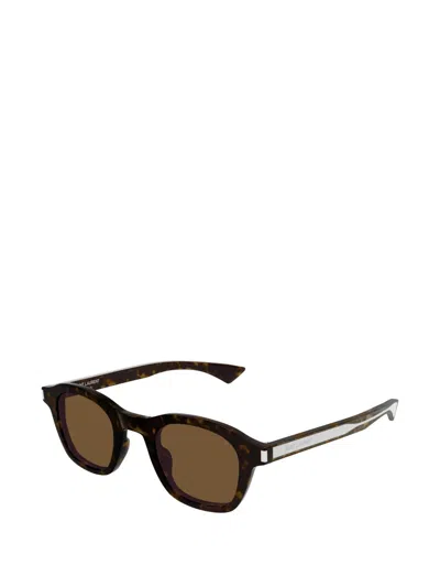 Saint Laurent Round-frame Sunglasses In Multi