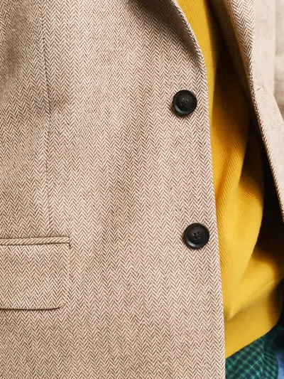 Gant Flap-pockets Blazer In Brown