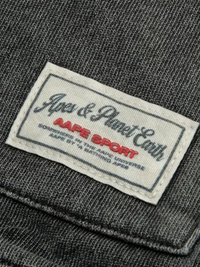 Aape By A Bathing Ape Patch Button Bomber Jacket In Gray