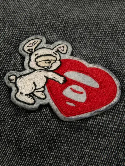 Aape By A Bathing Ape Patch Button Bomber Jacket In Gray